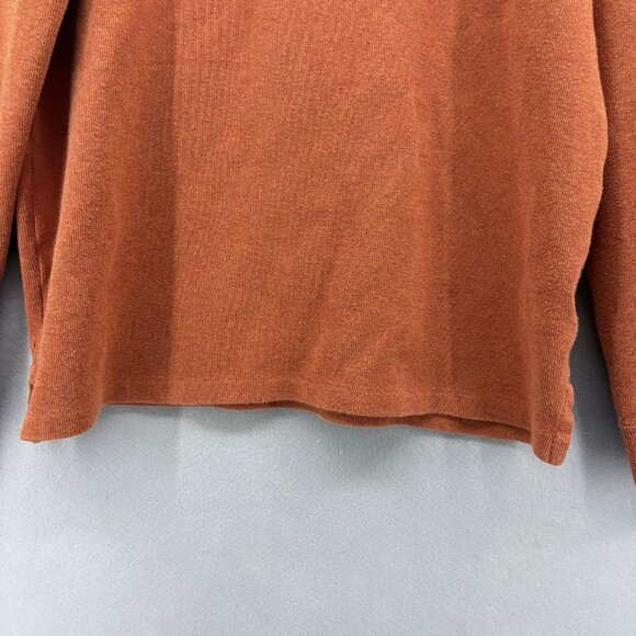 Polo by Ralph Lauren Sweater Mens Large Turtleneck‎ Orange Cotton 1/4 Zip Knit - Picture 5 of 11